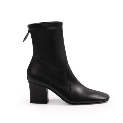 Women's Chunky Heel Knight Boots with Gold Buckle