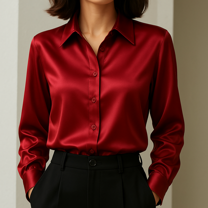 Women's Silk Women's Dress – Elvire Satin Blouse