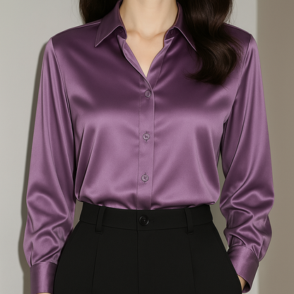 Women's Silk Women's Dress – Elvire Satin Blouse