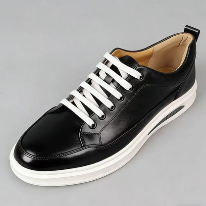 Casual Mens Leather Sneakers Breathable Non-Slip Shoes