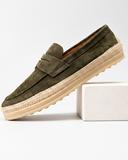 Men's Suede Loafers – Positano Suede Espadrille Driver