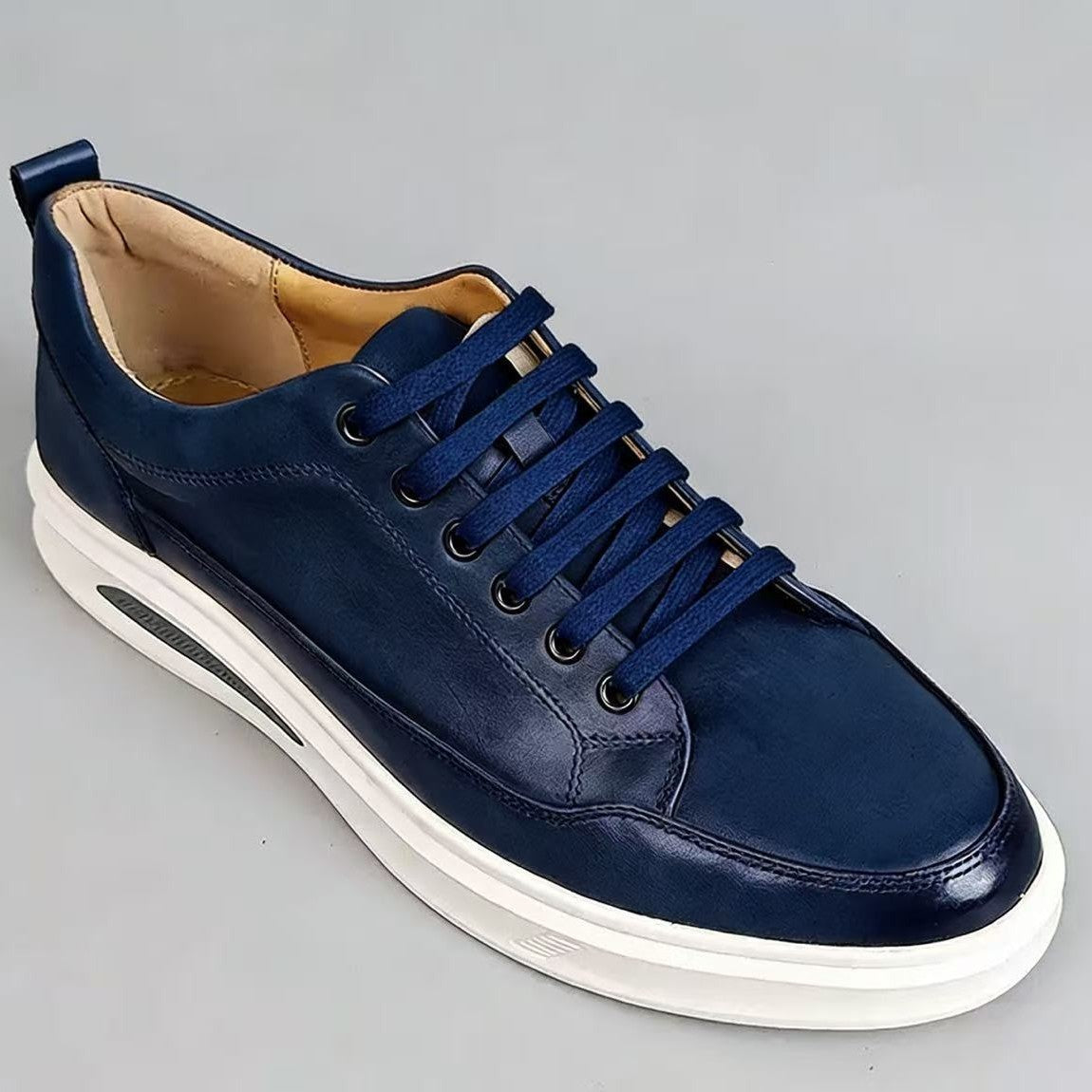 Casual Mens Leather Sneakers Breathable Non-Slip Shoes