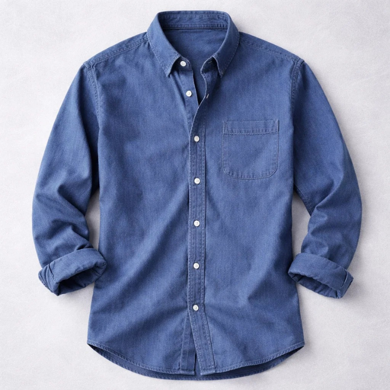 Men's Cotton Top – Voss Vintage Denim Shirt