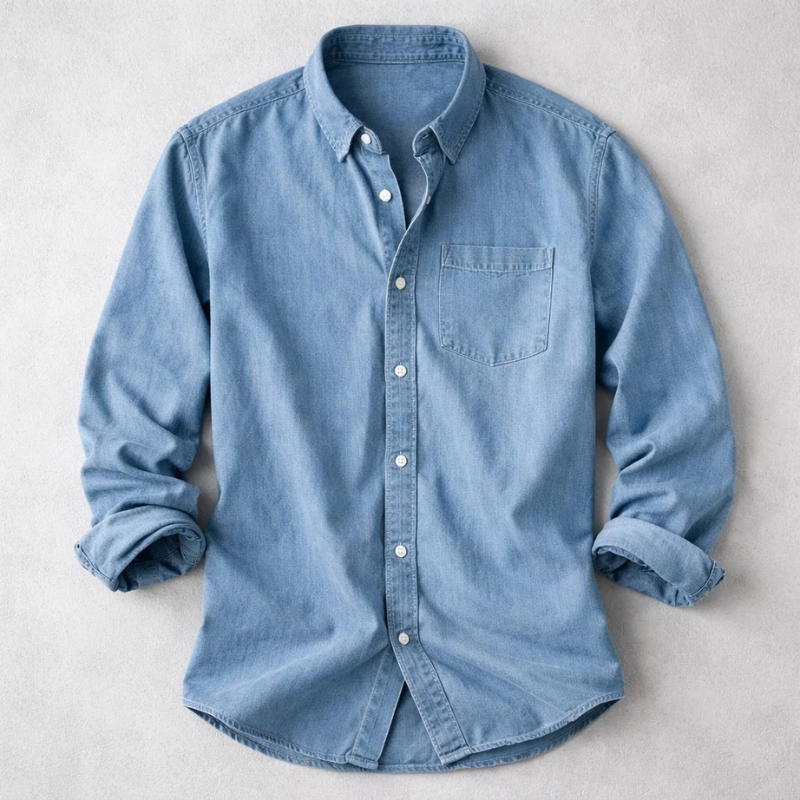 Men's Cotton Top – Voss Vintage Denim Shirt