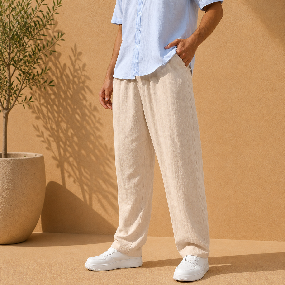 Men's Linen Trousers – Arlo Cotton Linen Pants