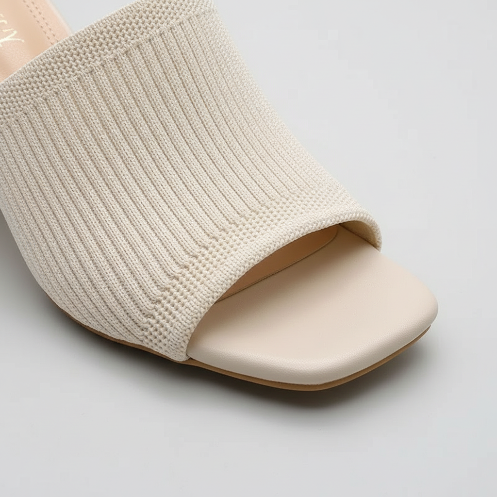 Women's Cotton Heels – Helena Block Heel Sandals