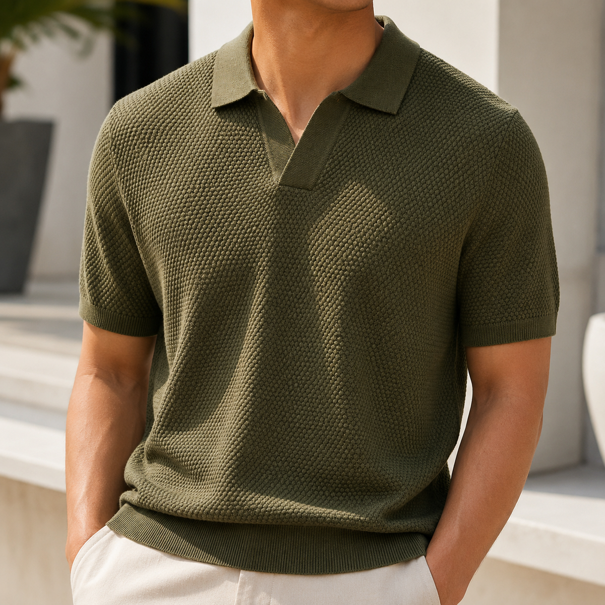 Men's Cotton Top – Vince Knit Polo