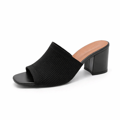 Women's Cotton Heels – Helena Block Heel Sandals