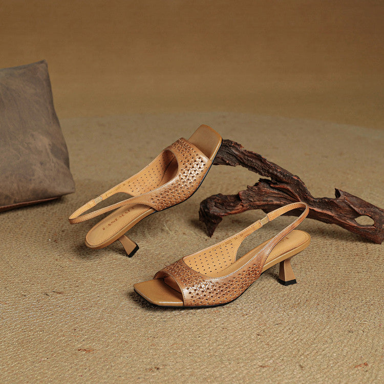 Women's Genuine Leather Heels
