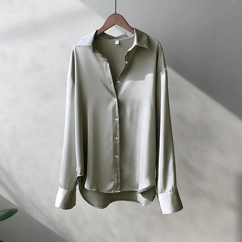 Women's Silk Women's Dress – Elvire Satin Blouse