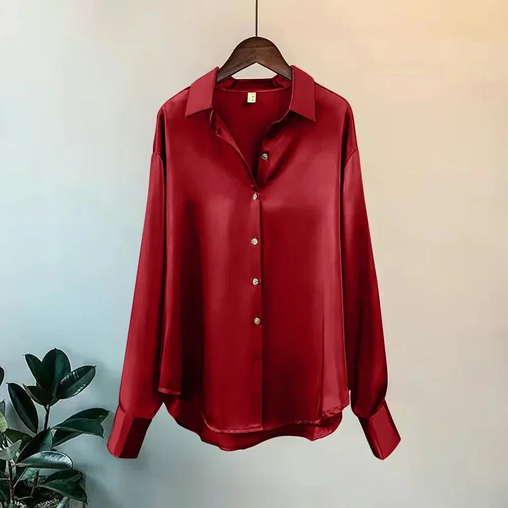 Women's Silk Women's Dress – Elvire Satin Blouse