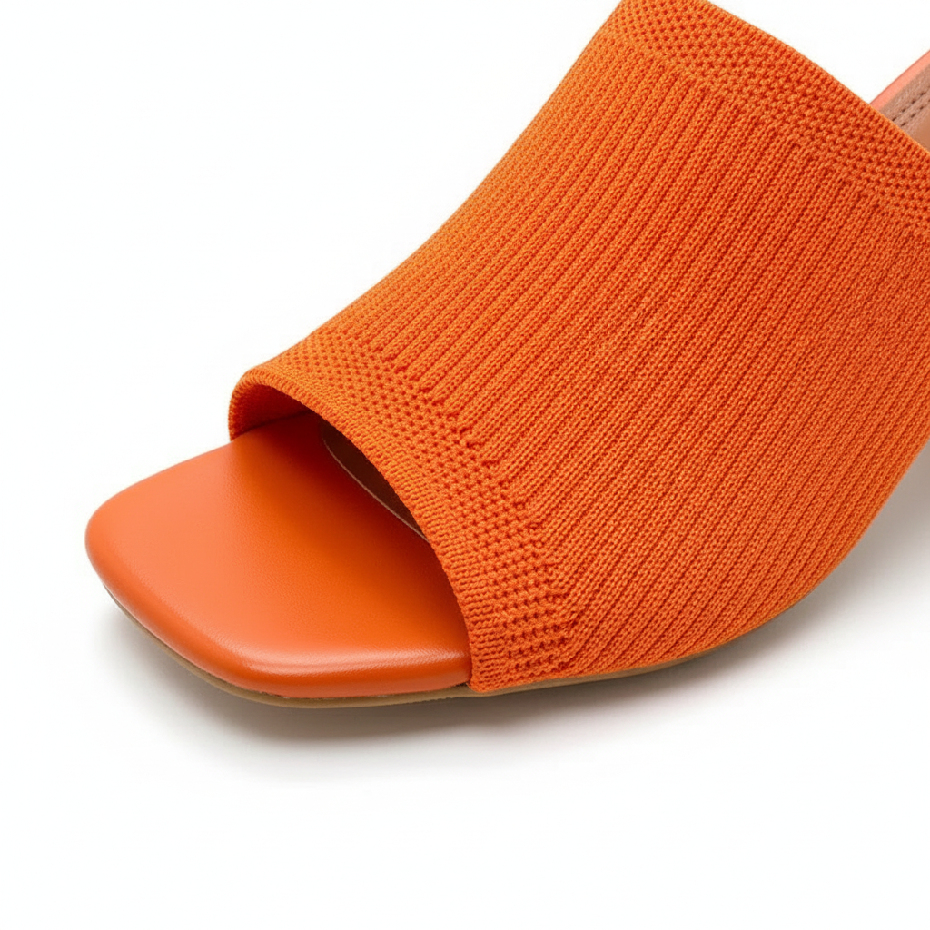 Women's Cotton Heels – Helena Block Heel Sandals