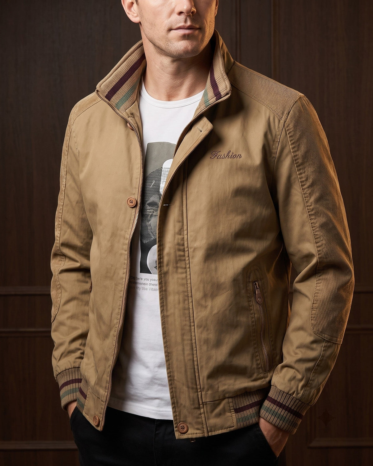 Men's Cotton Jacket – Ricardo Cotton Bomber Jacket