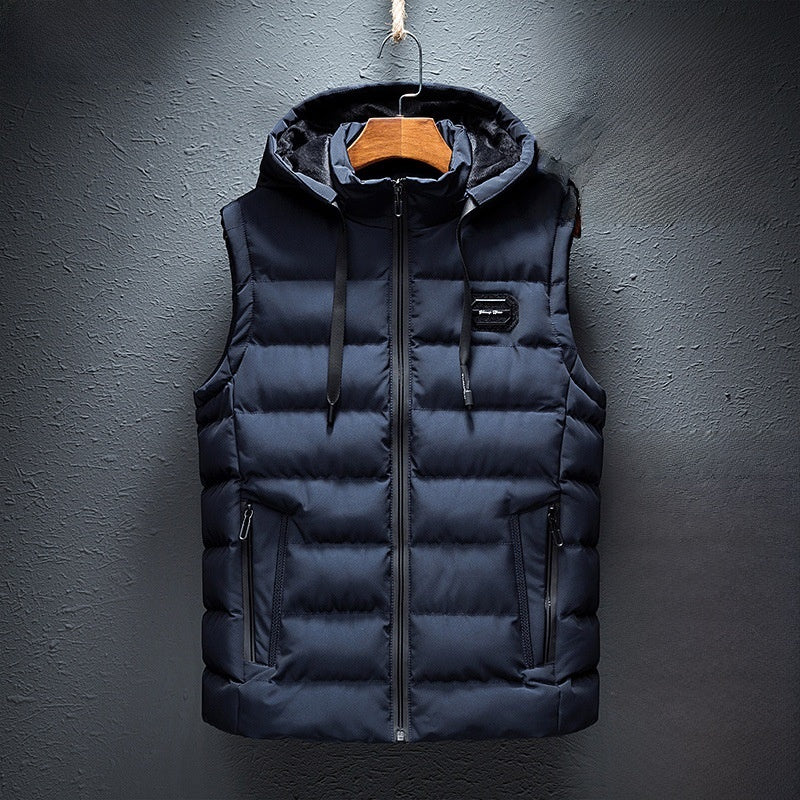 Mens Fleece-Lined Cotton Vest
